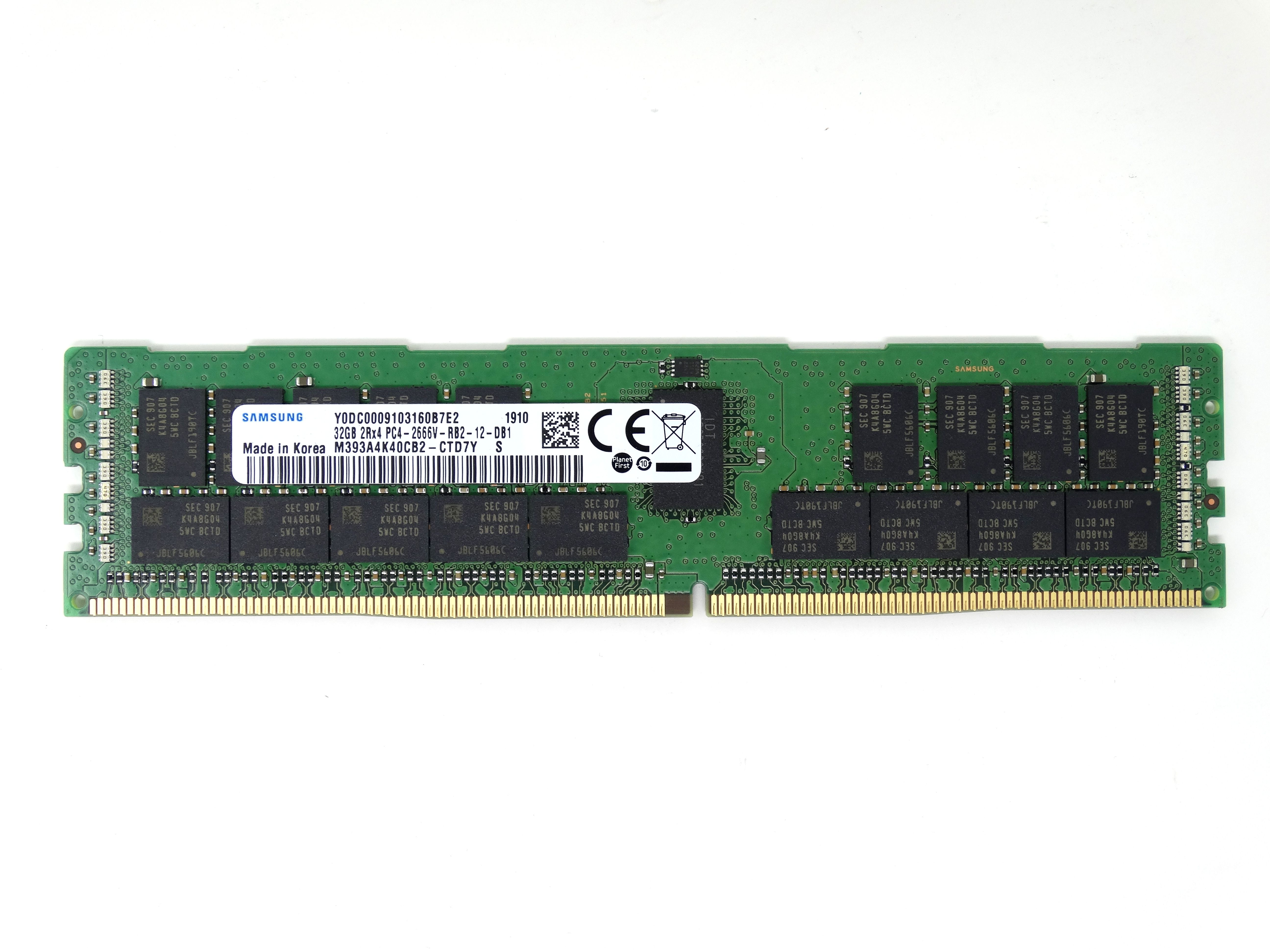 Samsung 32GB 2RX4 PC4-2666V DDR4 ECC Registered Memory (M393A4K40CB2-CTD7Y - UCS-MR-X32G2RS-H)