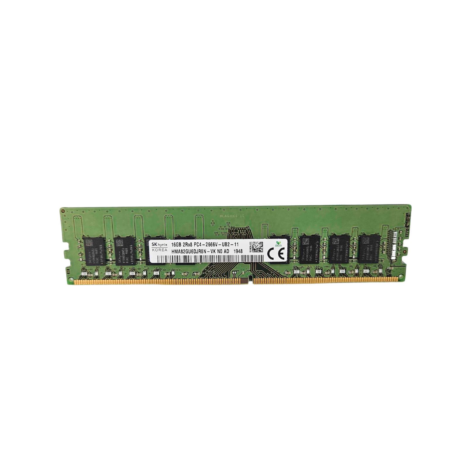 Hynix 16GB 2RX8 PC4-21300 DDR4-2666MHz Non-ECC Unbuffered UDIMM Memory (HMA82GU6DJR8N-VK)