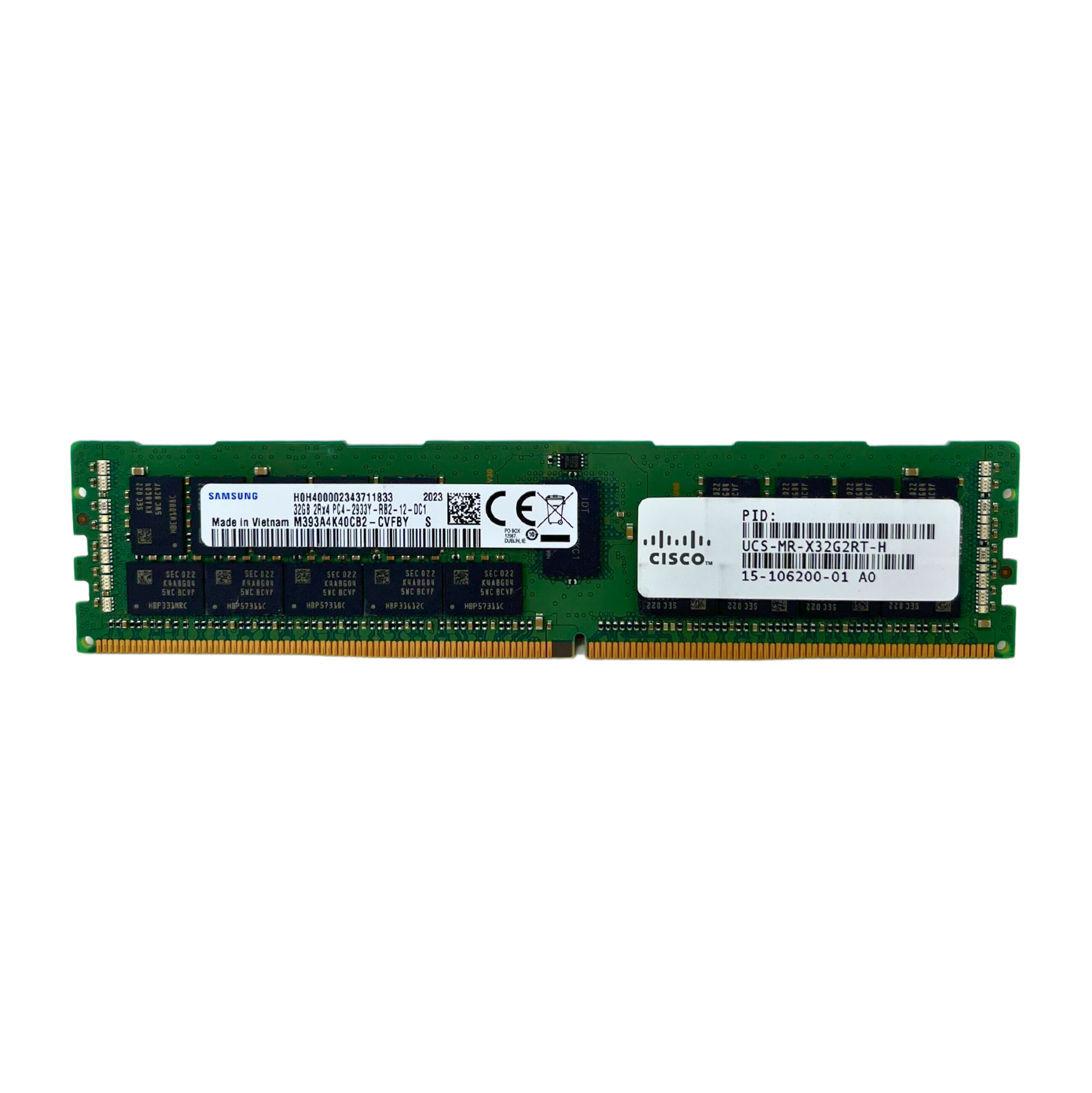 Cisco 32GB 2Rx4 PC4-2933Y DDR4 ECC Registered Memory (UCS-MR-X32G2RT-H)