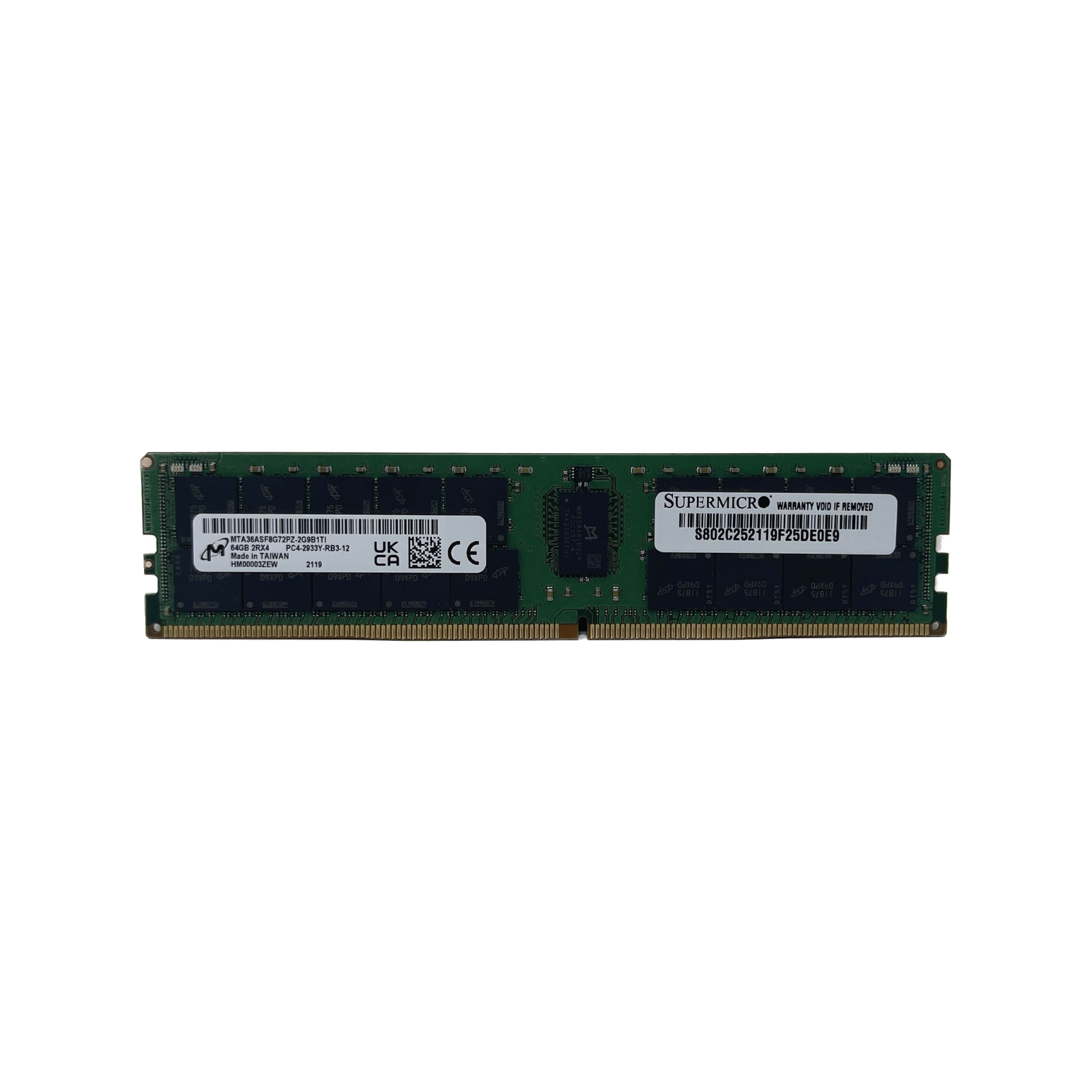 Micron 64GB 2RX4 PC4-2933Y DDR4 23400 ECC REG RDIMM Memory (UCS-MR-X64G2RT-H-Cisco)