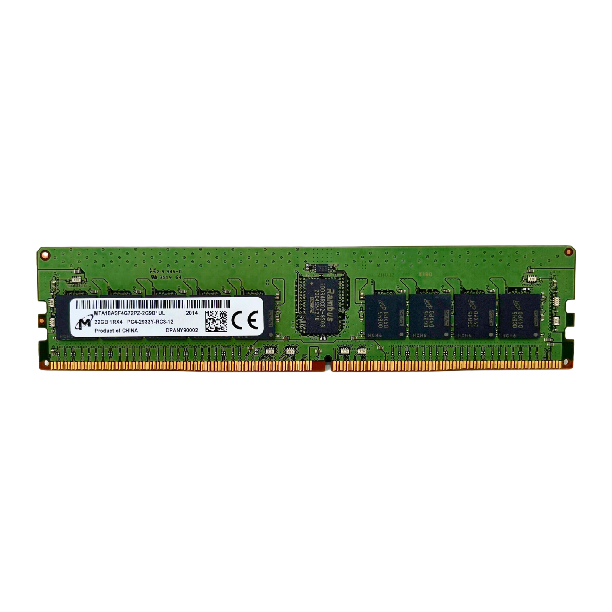 Micron 32Gb 1Rx4 PC4-2933Y DDR4 2933Mhz ECC Registered Memory  (P38446-B21)