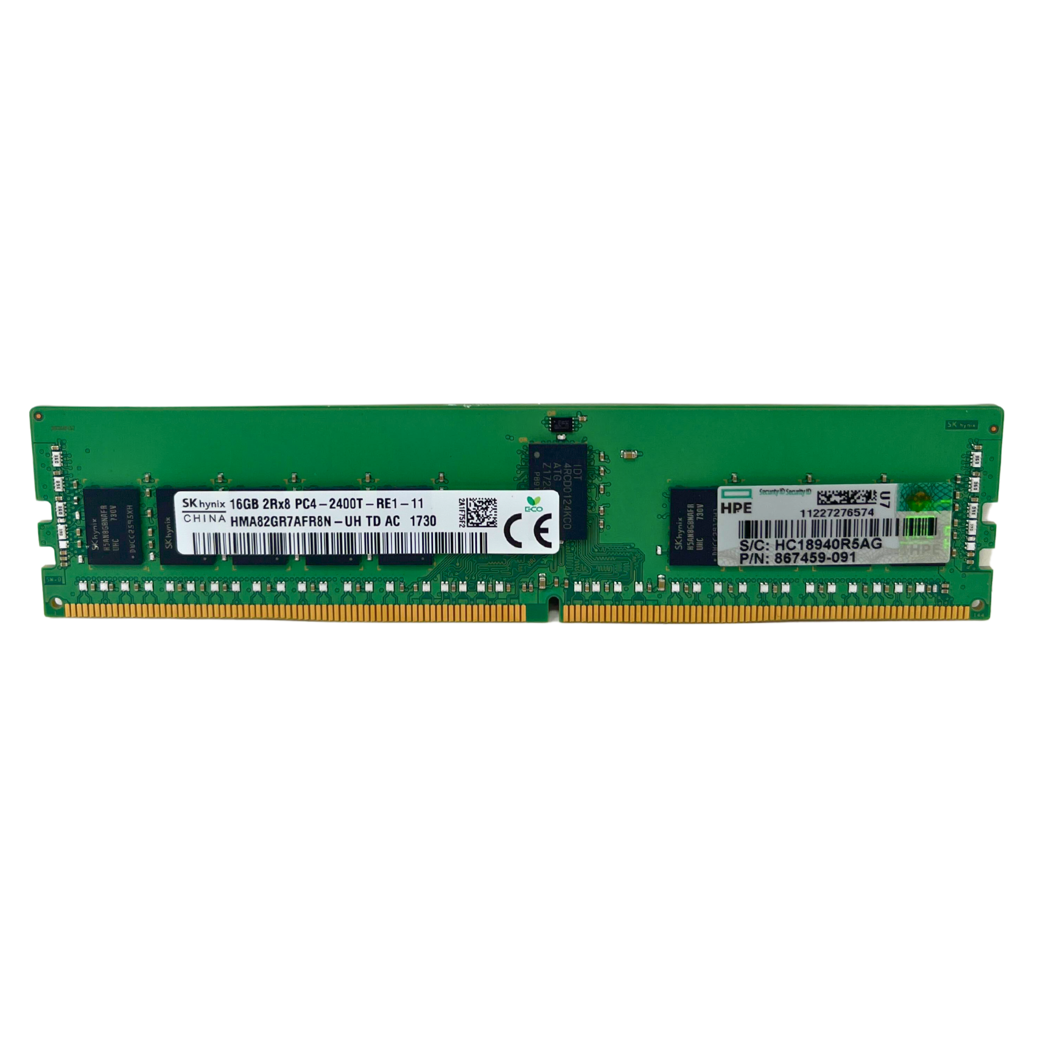 HP 16GB 2Rx8 PC4-2400T DDR4 ECC Registered Memory (867459-091)