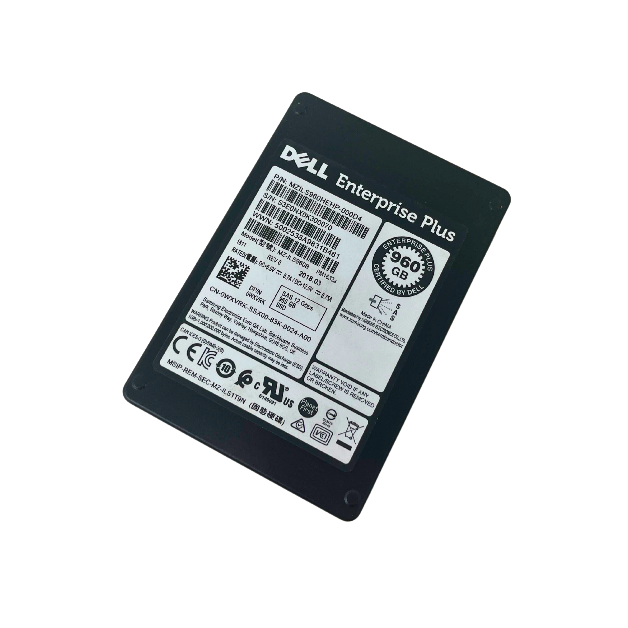 Dell Samsung  PM1633a 960GB  SAS 12Gbps 2.5