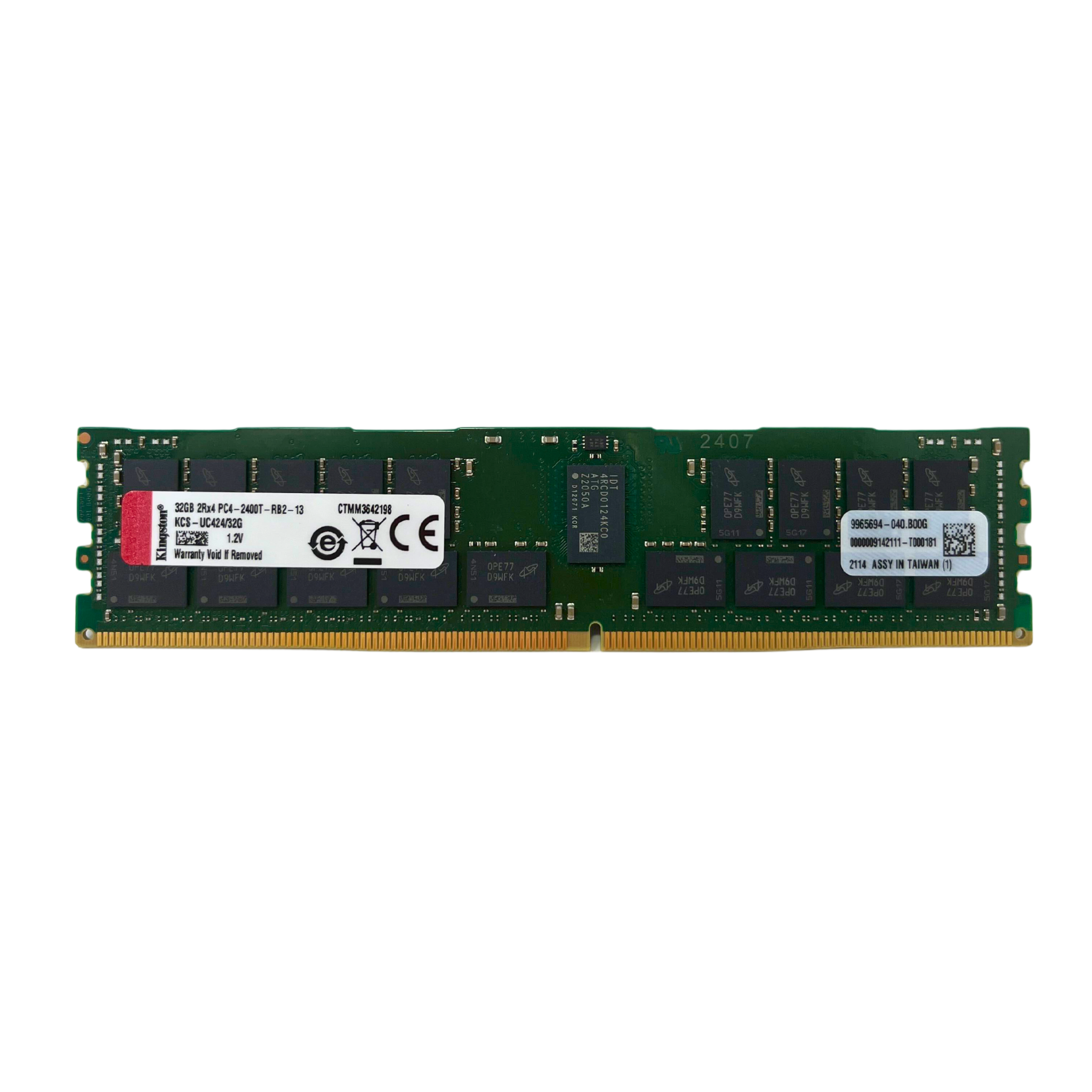 KINGSTON 32GB 2Rx4 PC4-2400T 1.2V DDR4 ECC Registered Memory (KCS-UC424/32G)