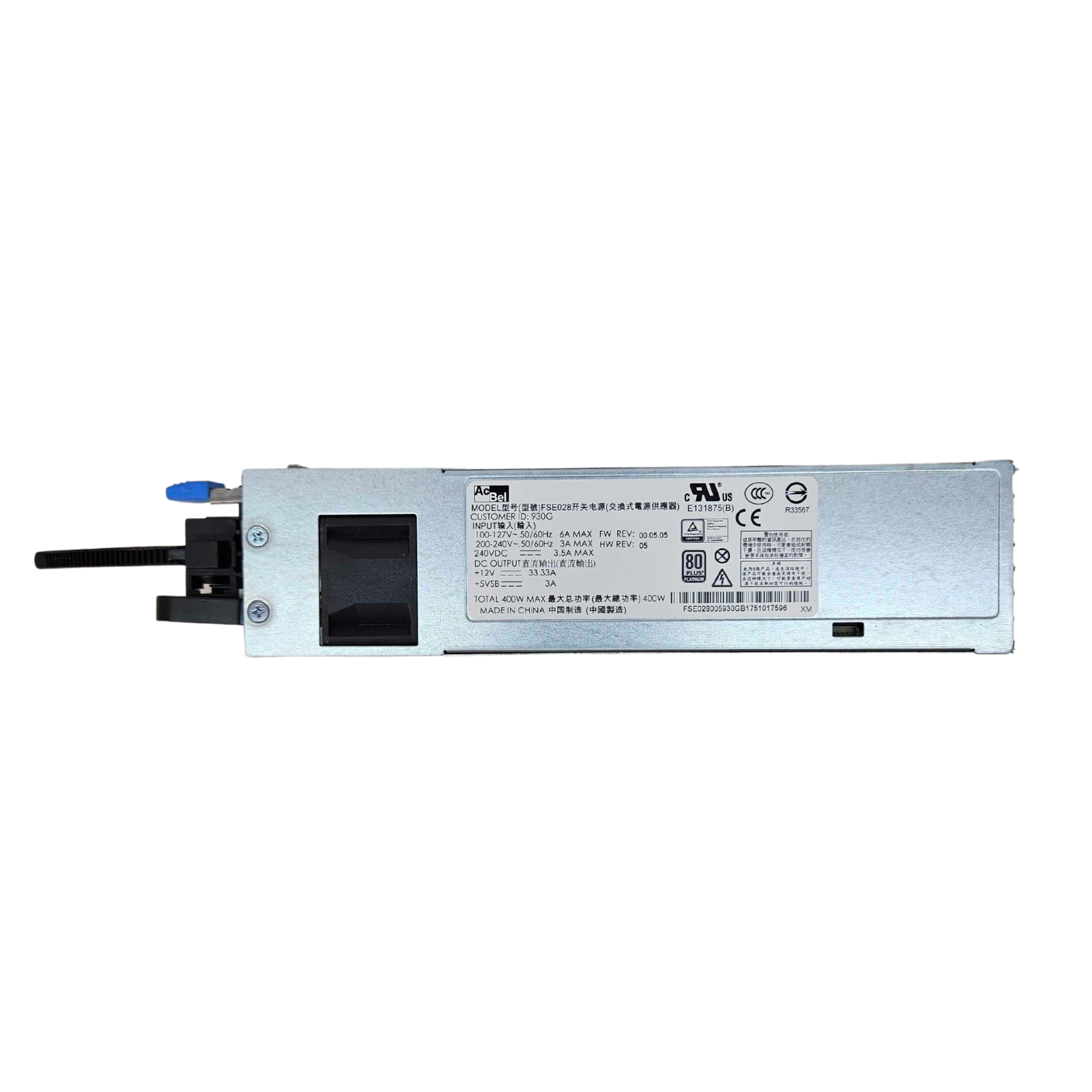 AcBel 400W 80+ Platinum Switching Power Supply  (FSE028)
