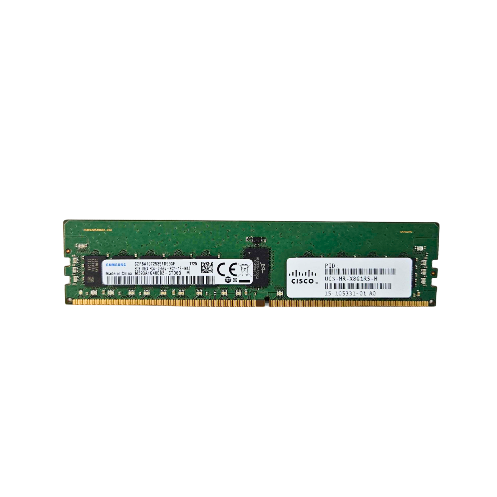 Cisco 8GB 1Rx4 PC4-2666V DDR4 2666MHz ECC Registered Memory (M393A1G40EB2-CTD-CISCO)